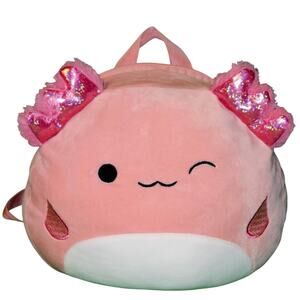 RARE Squishmallows Winking ARCHIE Axolotl Plush Backpack PRIMARK EXCLUSIVE NWT